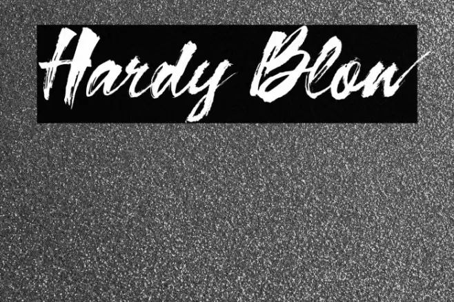 Hardy Blow Font examples