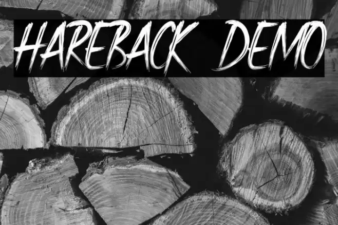Hareback Demo Font examples