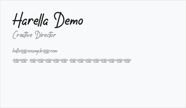 Harella Demo Business Card