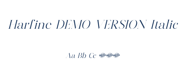 Harfine DEMO VERSION Italic Font Preview