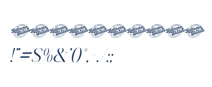 Harfine DEMO VERSION Italic Other Characters