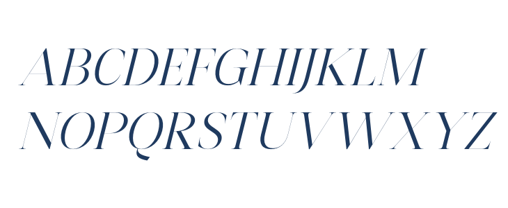 Harfine DEMO VERSION Italic Uppercase
