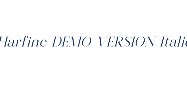 Harfine DEMO VERSION Italic Logo