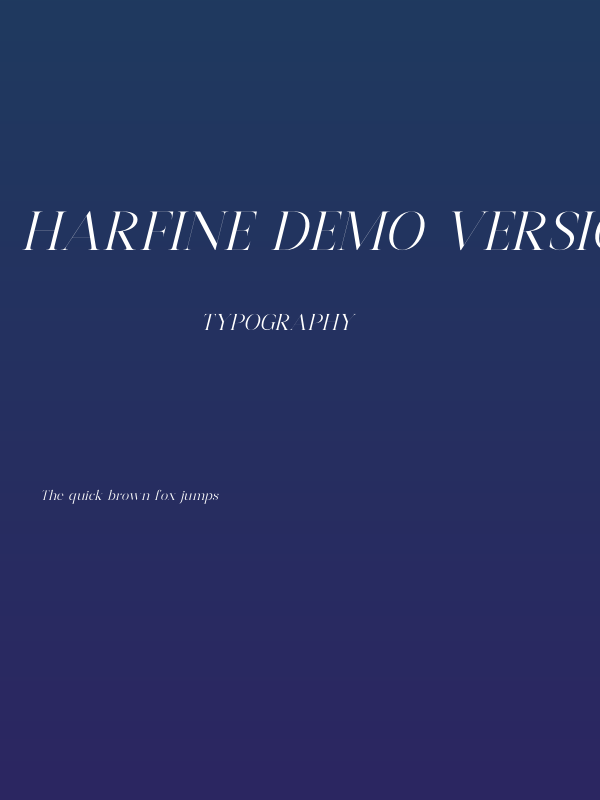 Harfine DEMO VERSION Italic Poster