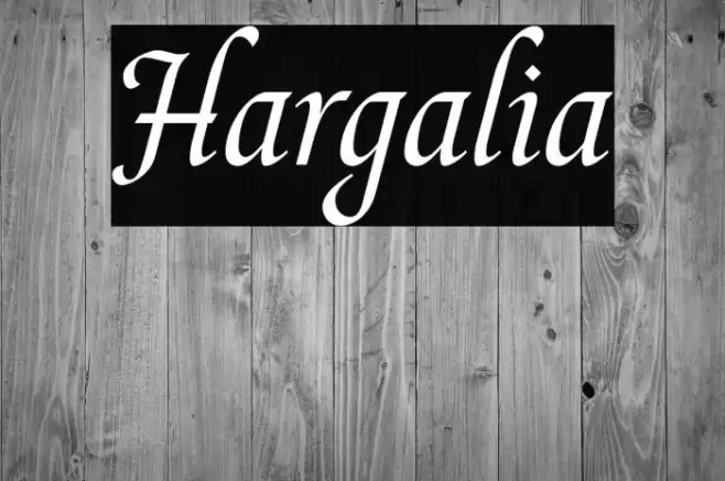 Hargalia Font examples