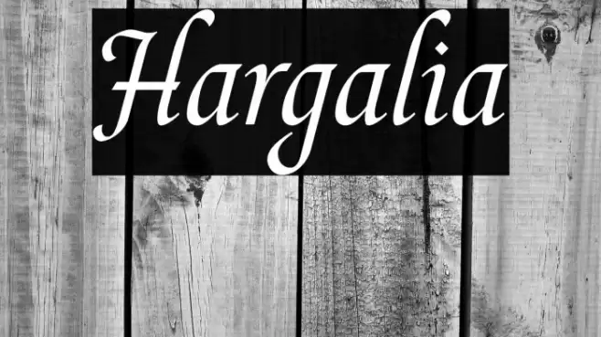 Hargalia Font examples