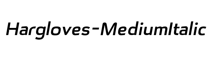 Hargloves-MediumItalic  免费字体下载