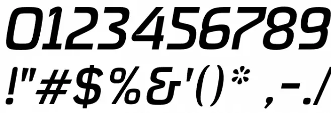 Hargloves-MediumItalic Font OTHER CHARS