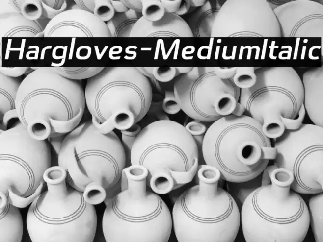 Hargloves-MediumItalic Font examples