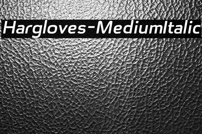 Hargloves-MediumItalic Example 3