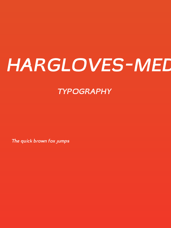 Hargloves-MediumItalic Poster