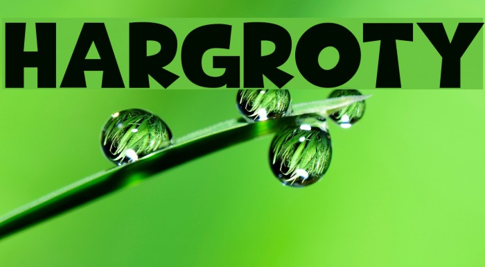 Hargroty Font examples