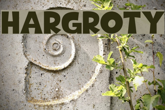 Hargroty Font examples