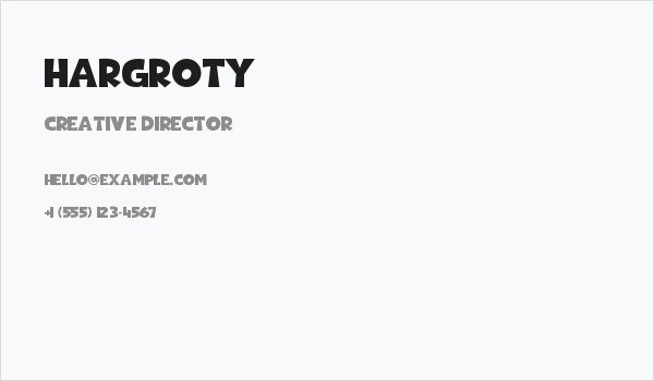 Hargroty Business Card