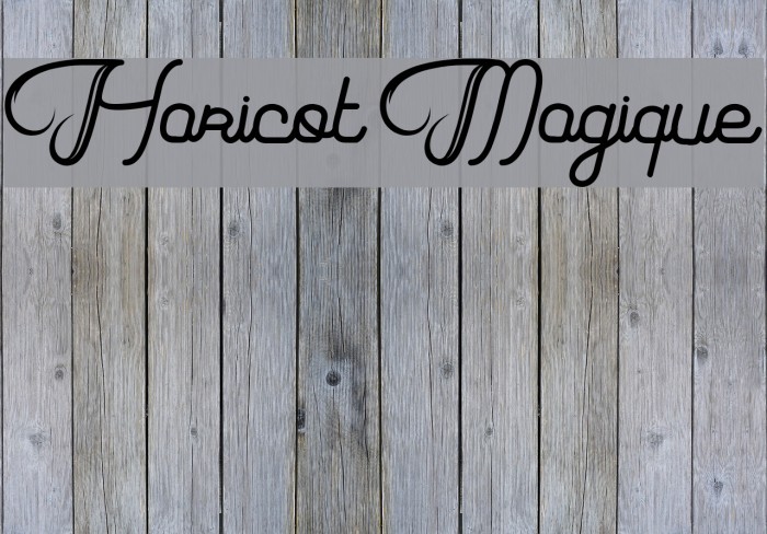 Haricot Magique Font examples