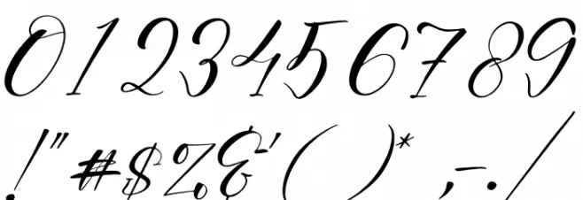 Harietta Bulmer Font OTHER CHARS