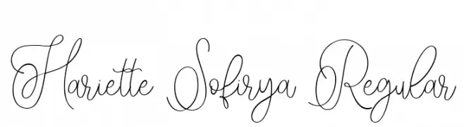 Hariette Sofirya Regular  フリーフォントのダウンロード