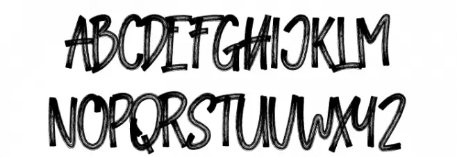 Haringtone Schriftart Groß