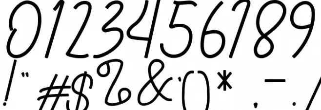 Haristh Shine Font OTHER CHARS
