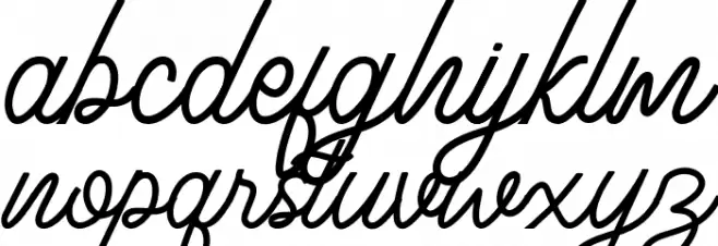 Haristh Shine Font LOWERCASE