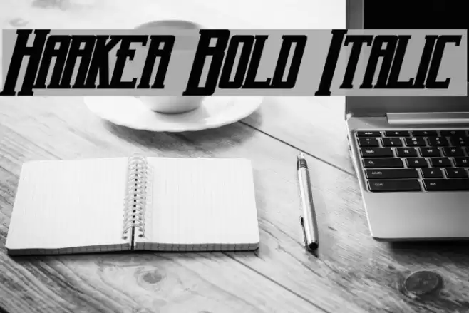 Harker Bold Italic Font examples