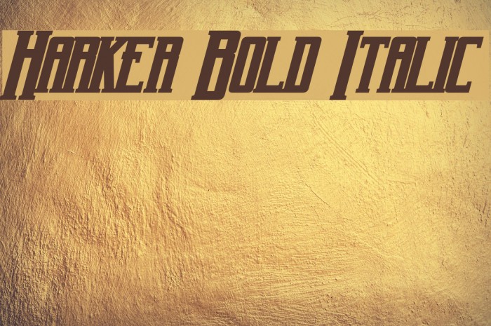 Harker Bold Italic Font examples