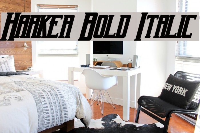 Harker Bold Italic Font examples
