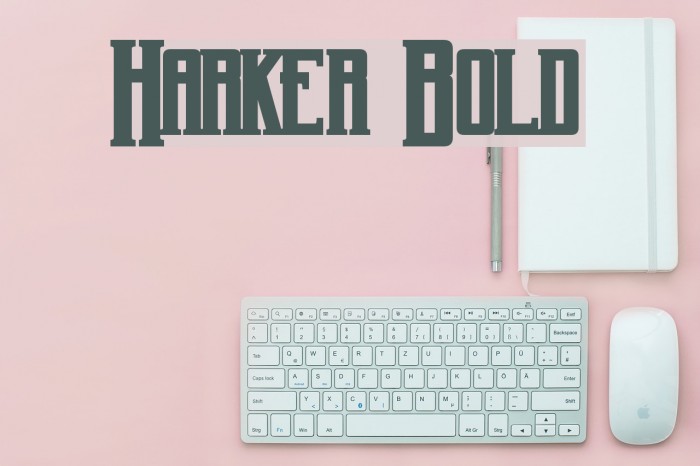 Harker Bold Font examples