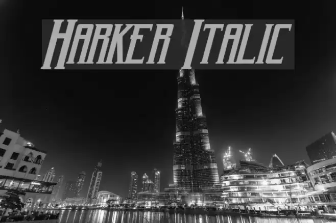 Harker Italic Font examples