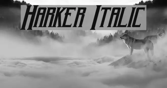 Harker Italic Font examples