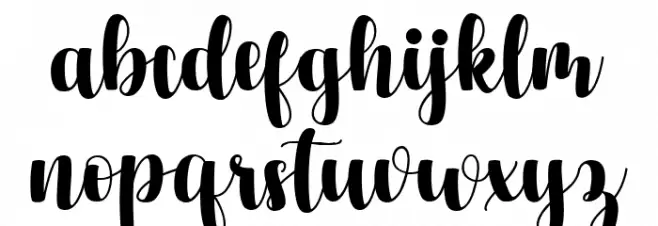 Harland Roselyn Schriftart Kleinbuchstaben