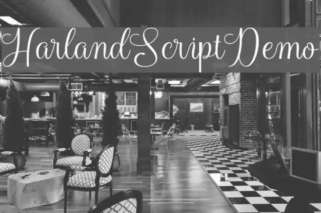 HarlandScriptDemo Font examples