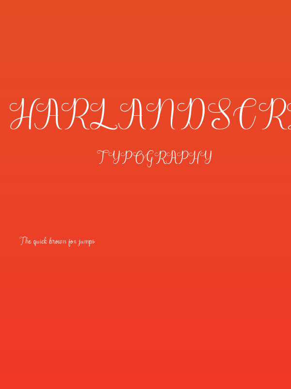 HarlandScriptDemo Poster