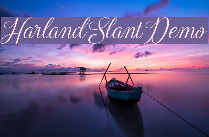 HarlandSlantDemo Font examples
