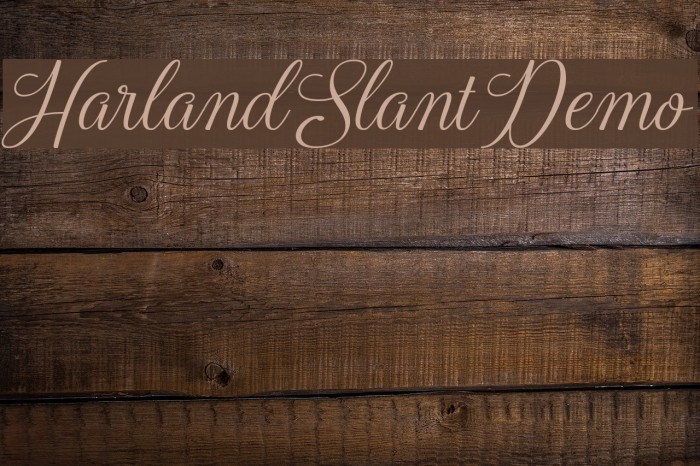 HarlandSlantDemo Font examples