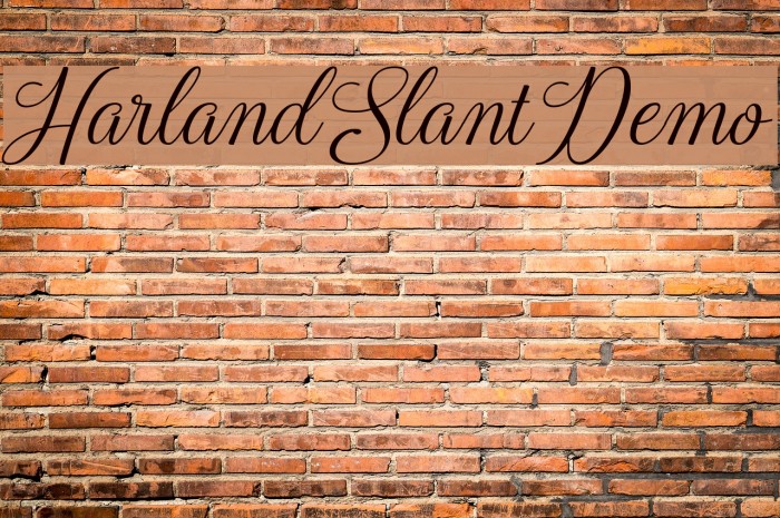 HarlandSlantDemo Font examples