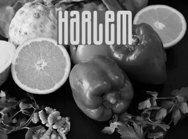 Harlem Font examples