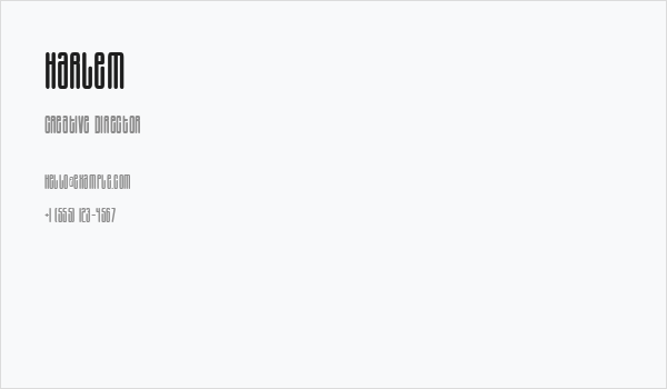 Harlem Business Card