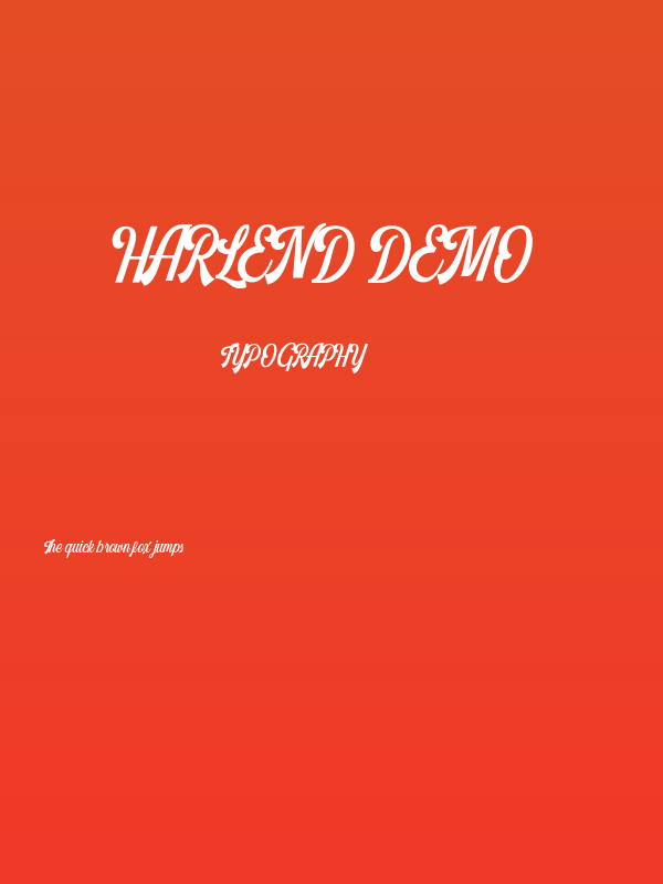 Harlend Demo Poster
