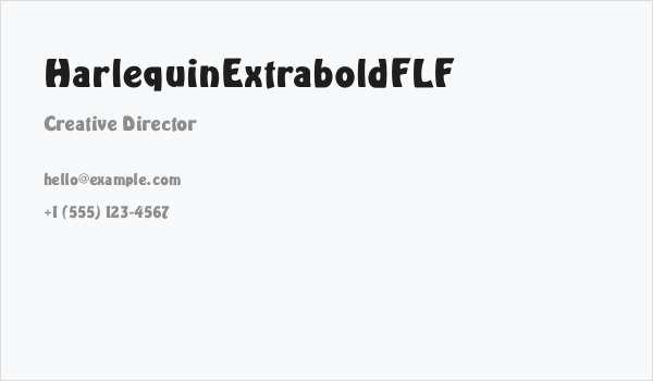 HarlequinExtraboldFLF Business Card