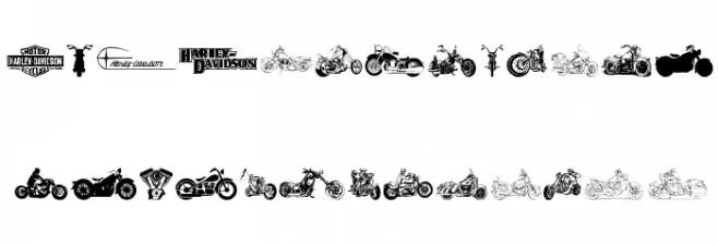 Harley Davidson 字体 大写