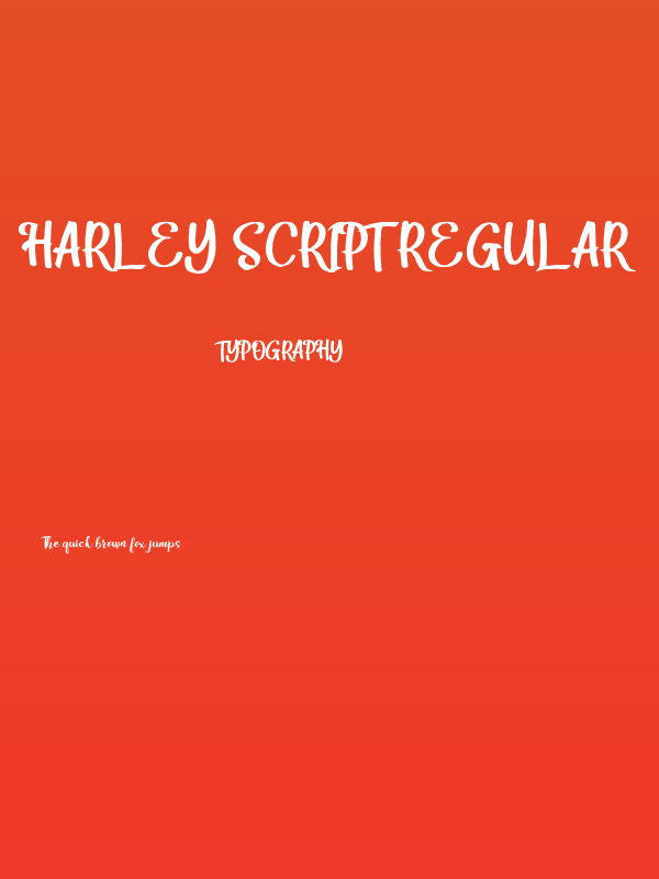 Harley Script Regular Poster