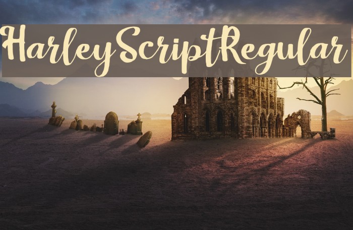 HarleyScriptRegular Font examples