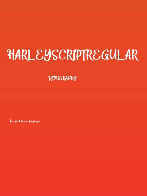 HarleyScriptRegular Poster