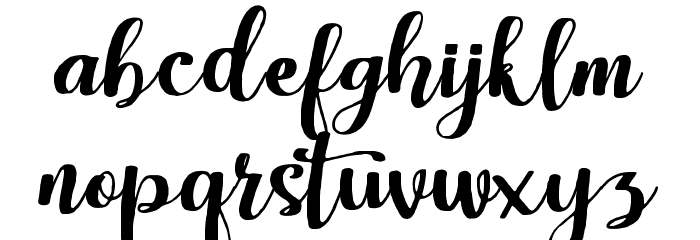 HarleyScriptRegular Font LOWERCASE