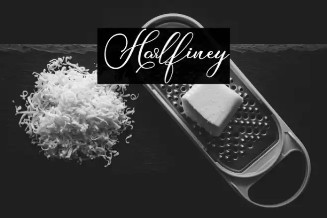 Harlfiney Font examples