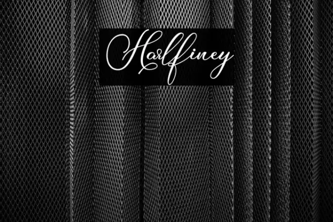 Harlfiney Font examples