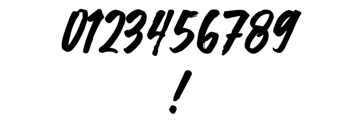 Harligh Brush Font OTHER CHARS