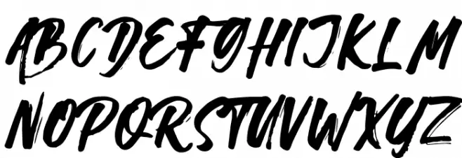 Harligh Brush Font Litere mari