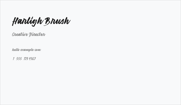 Harligh Brush Business Card
